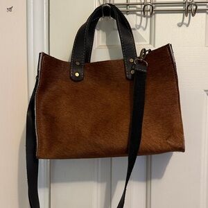 Elegant Brown Leather Tote Bag